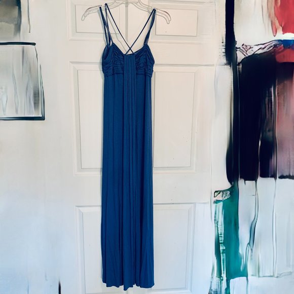 BCBG MaxAzria Maxi 'Strappy' Dress...Blue...Size L - Picture 1 of 5